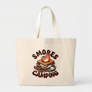 smores camp large tote bag