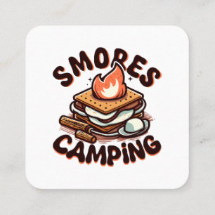smores camp square business card