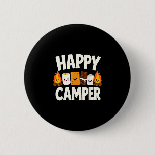 S'mores campfire camping 6 cm round badge
