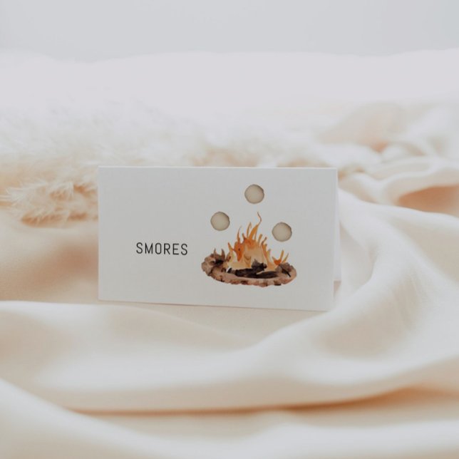 S'mores Campfire Fill in  Place Card (Creator Uploaded)