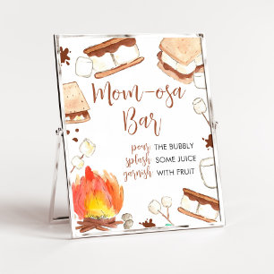 S'mores Camping Baby Shower Mum Osa Bar Poster
