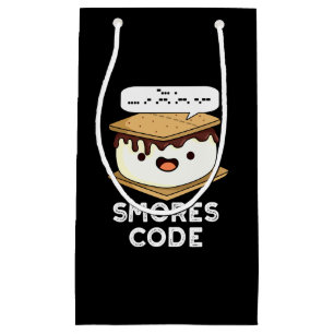 Smores Code Funny Food Pun Dark BG Small Gift Bag