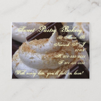 smores cupcake business card
