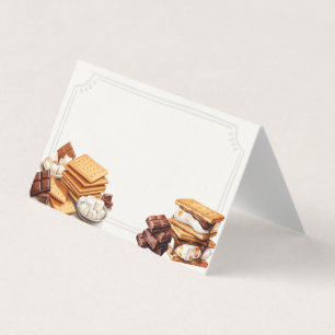 Smores Fall Bonfire Outdoor Place Card Table Decor