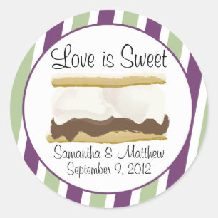 Smores Favour - Love Is Sweet Classic Round Sticker