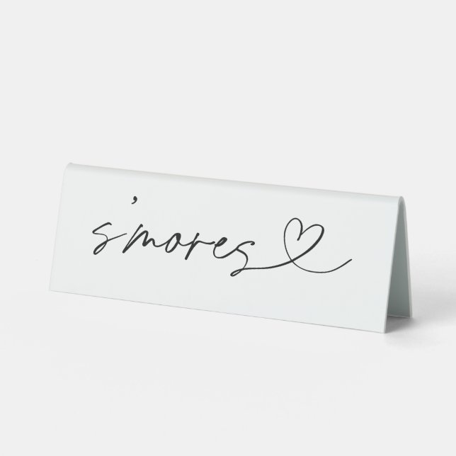 S'mores Food Label Wedding Party Acrylic Sign (Front)