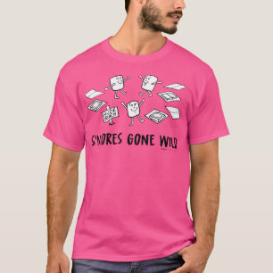 S'Mores Gone Wild Marshmallow Camping T-Shirt