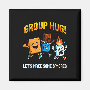 Smores group hug funny gamer marshmallow lover magnet