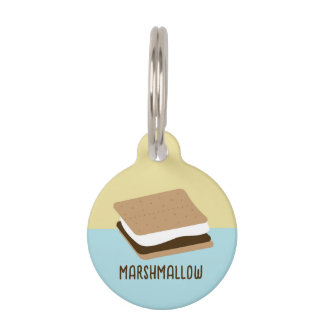 S'mores Marshmallow Pet Tag