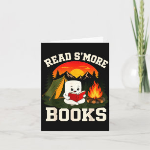 S'mores marshmallow reading campfire card