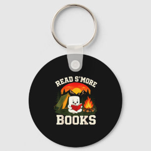S'mores marshmallow reading campfire key ring