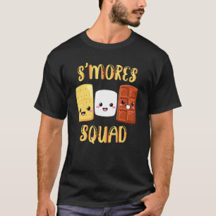 S'mores Marshmallows   Smores Squad Camping Campfi T-Shirt