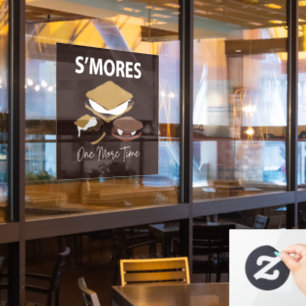 Smores S'mores Dessert One More Time Smore Window Cling