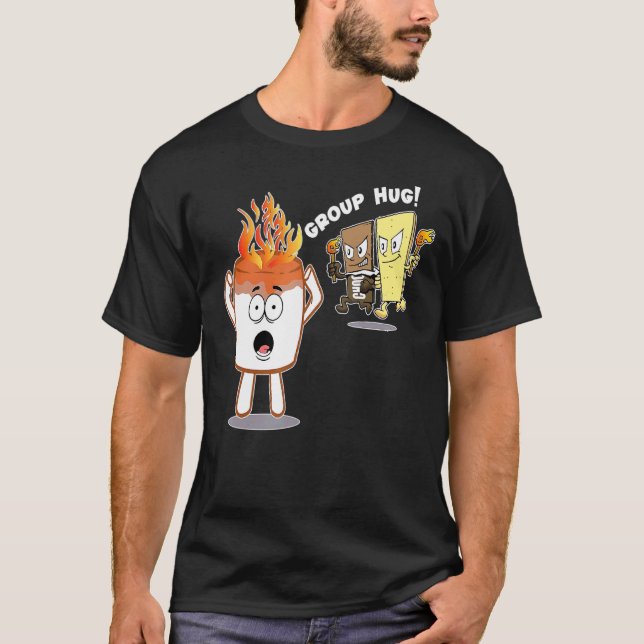 Smores S'mores Marshmallow Camping Roasting Bonfir T-Shirt (Front)
