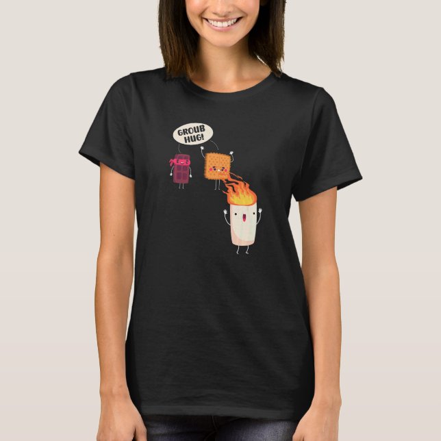 Smores S'mores Marshmallow Camping Roasting Bonfir T-Shirt (Front)