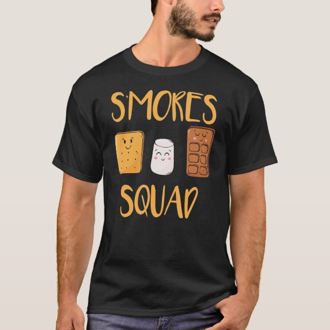 S'mores Squad Marshmallow Camping Campfire Smores T-Shirt (Front)
