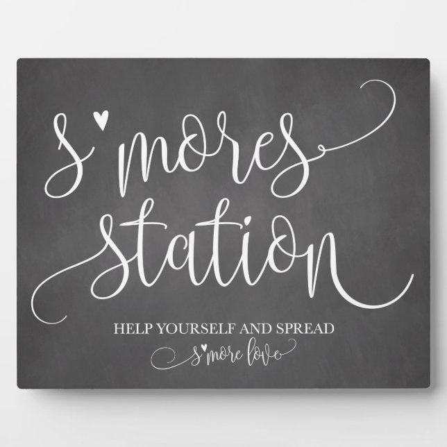 S'mores Station Favour Party Signage Plaque (Front)