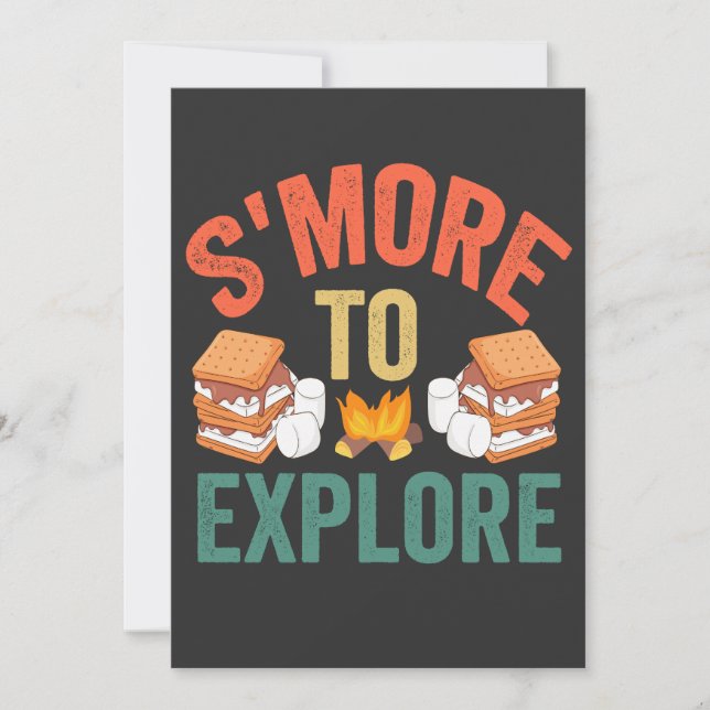 S'mores To Explore Funny Outdoors Campsite Hiking  Invitation (Front)