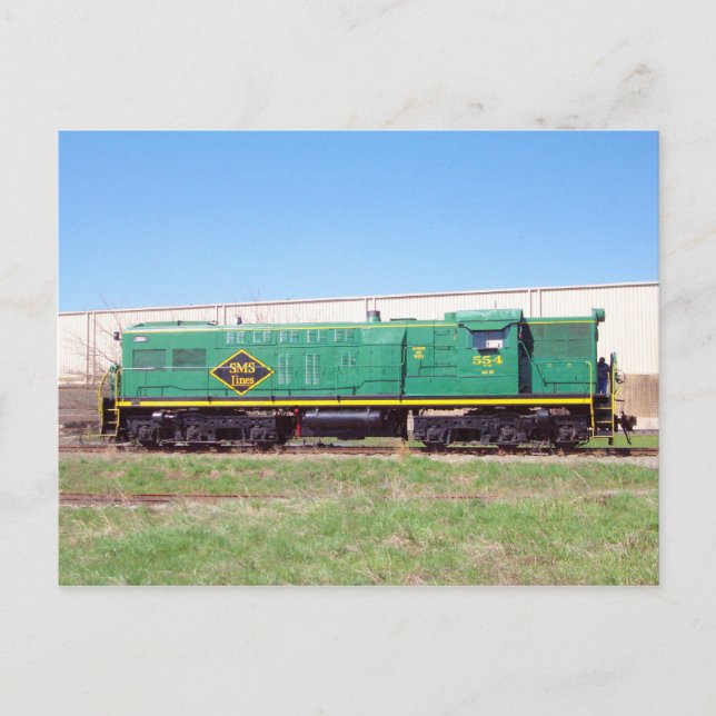 SMS Railroad Lines Baldwin AS616 # 554 Postcard (Front)