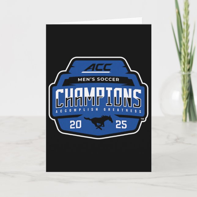 Smu Mustangs Acc Champs 2025 Men's Soccer _1  Card (Front)
