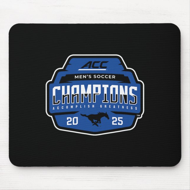 Smu Mustangs Acc Champs 2025 Men's Soccer _1  Mouse Mat (Front)