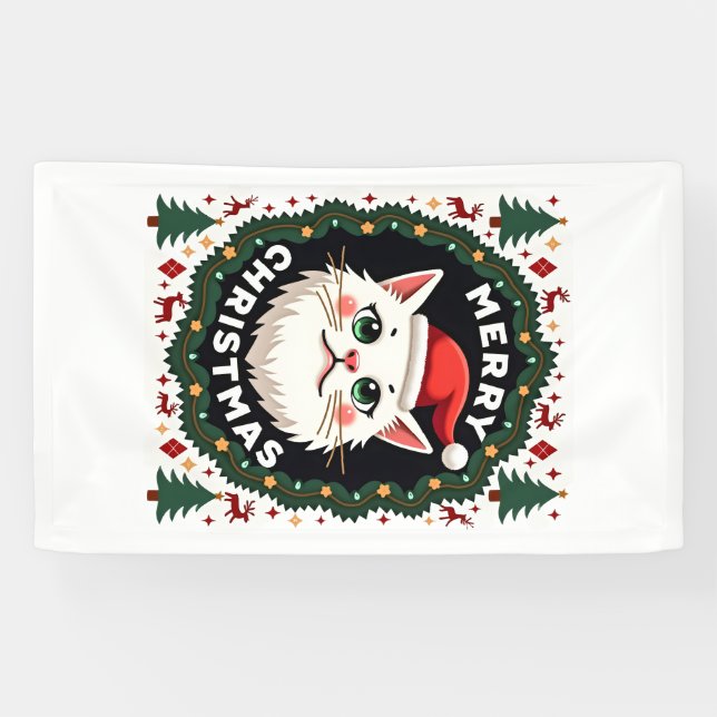 Smudge Cat Ugly Christmas Sweater  (1) Banner (Horizontal)