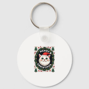 Smudge Cat Ugly Christmas Sweater  (1) Key Ring