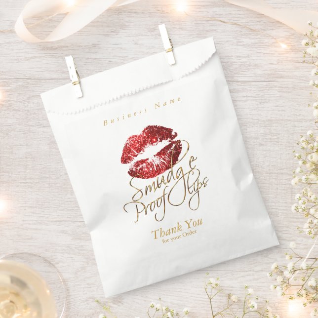 Smudge Proof Lips - Red Favour Bags (Clipped)