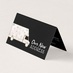 Smudged Dots Removal Van, Change of Address Card