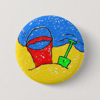 Smudgy Beach 6 Cm Round Badge