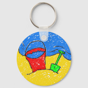 Smudgy Beach Key Ring