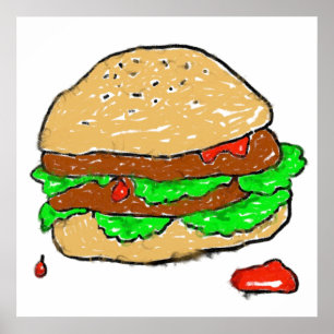 Smudgy Burger Poster