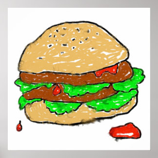 Smudgy Burger Poster