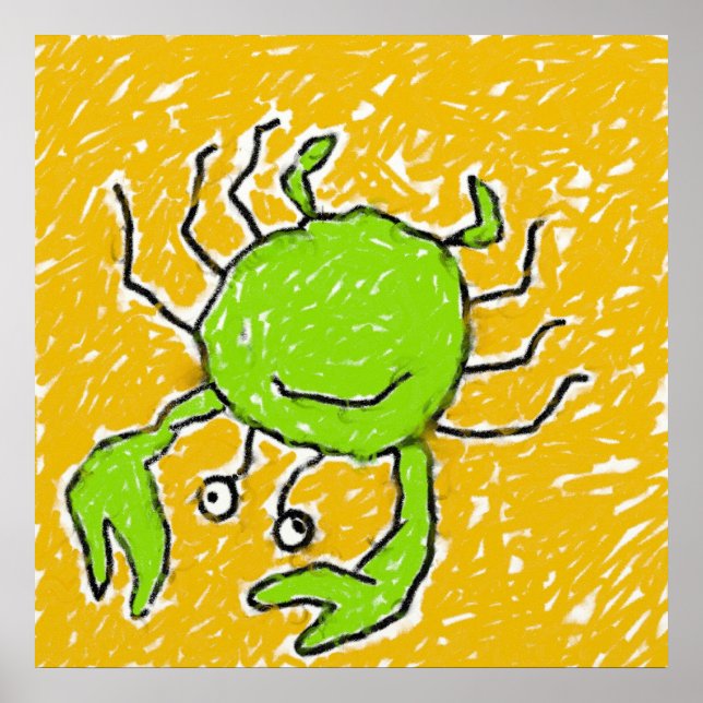 Smudgy Crab Poster (Front)