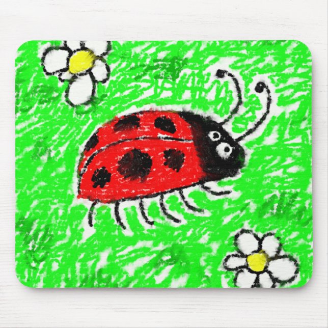 Smudgy Ladybug Mouse Mat (Front)