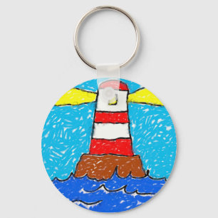 Smudgy Lighthouse Key Ring
