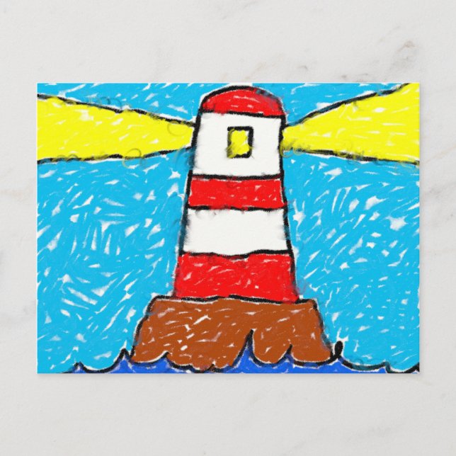 Smudgy Lighthouse Postcard (Front)