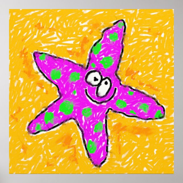Smudgy Starfish Poster (Front)