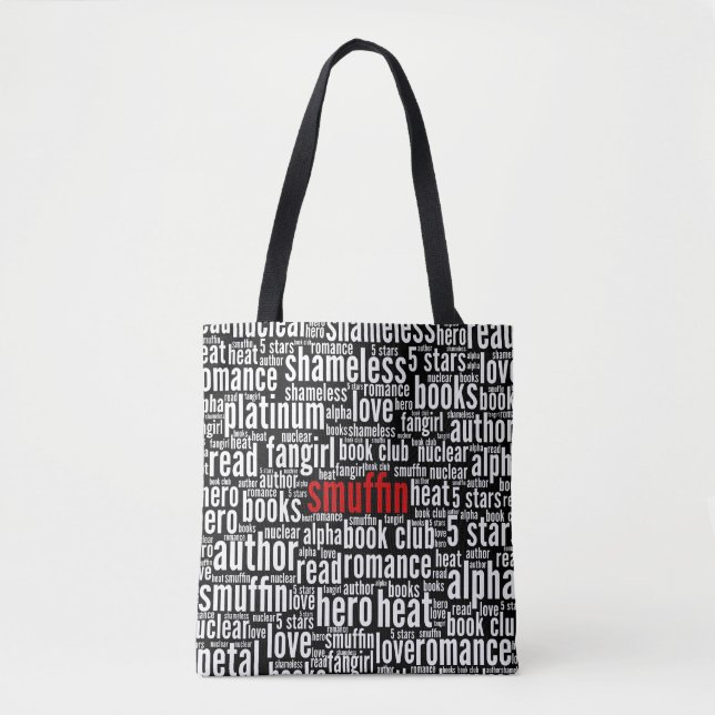 Smuffin Shameless Word Cloud All-Over Print (C) Tote Bag (Front)