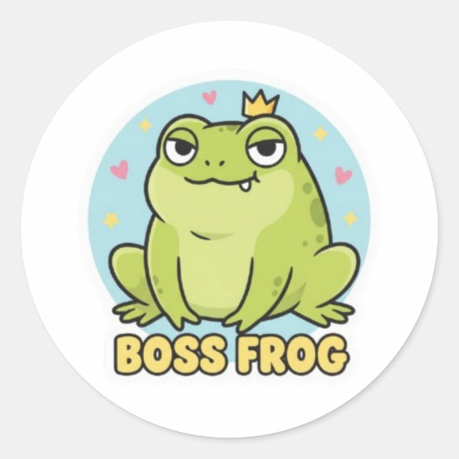 Smug Frog Sticker Cute Confident Frog Meme Kawaii  (Front)