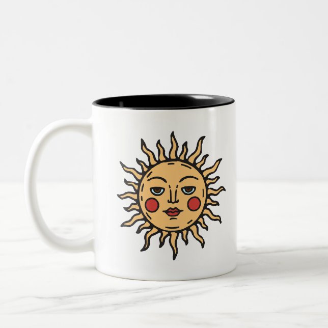 Smug Sun  Two-Tone Coffee Mug (Left)