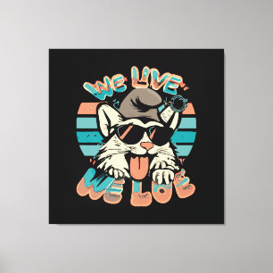 Smurf Cat - We Live We Love Canvas Print