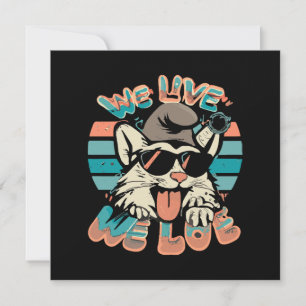 Smurf Cat - We Live We Love  Invitation
