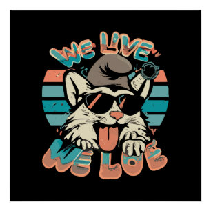 Smurf Cat - We Live We Love Poster