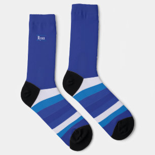Smurfy Blue Secretly Wild Stripes Socks