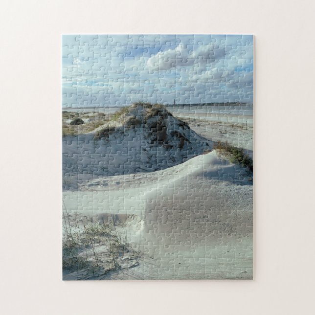 Smyrna Dunes Ponce Inlet Florida Beach View Jigsaw Puzzle (Vertical)