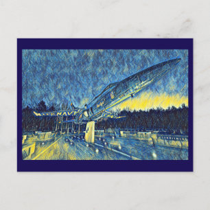Smyrna, TN U.S. Navy Blue Angels Memorial Painting Postcard