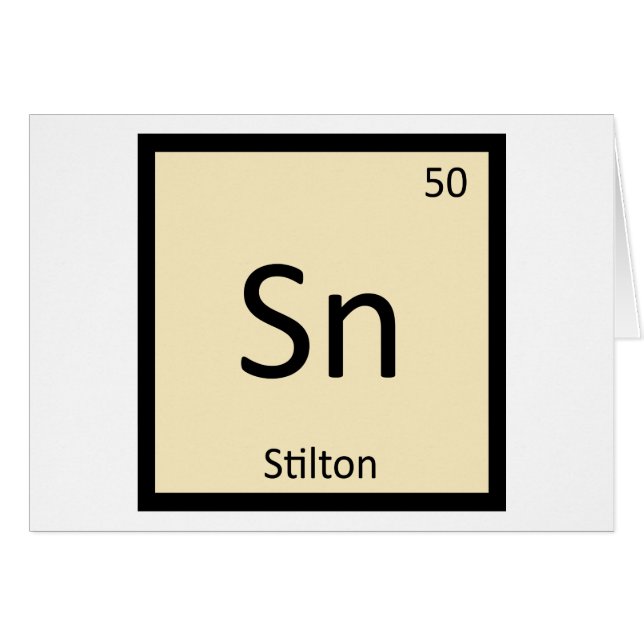 Sn - Stilton Cheese Chemistry Periodic Table (Front Horizontal)