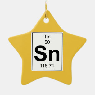 Sn - Tin Ceramic Tree Decoration