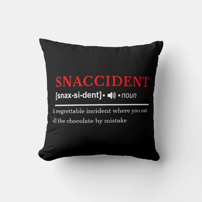 Snaccident - Customisable Dictionary Definition Cushion (Front)